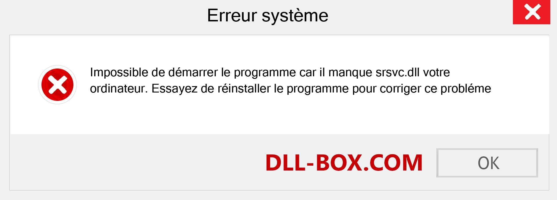 Le fichier srsvc.dll est manquant ?. Télécharger pour Windows 7, 8, 10 - Correction de l'erreur manquante srsvc dll sur Windows, photos, images